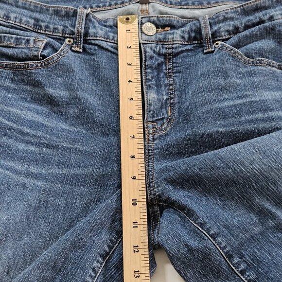 Torrid Jeans Women 12 Tall Blue Perfect Wide Leg Vintage Stretch Denim Grunge - Picture 6 of 16